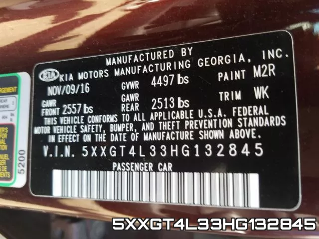 5XXGT4L33HG132845 фото 2