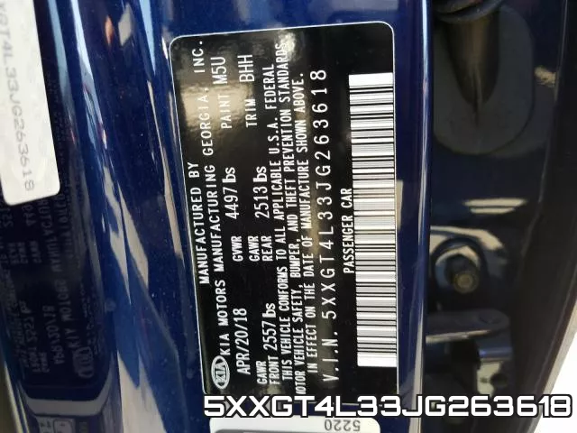 5XXGT4L33JG263618 фото 2