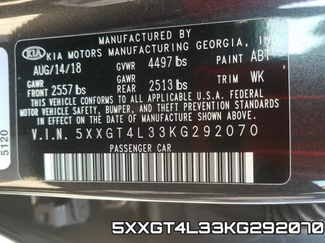5XXGT4L33KG292070 фото 2