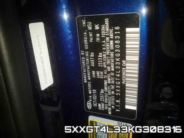5XXGT4L33KG308316 фото 2
