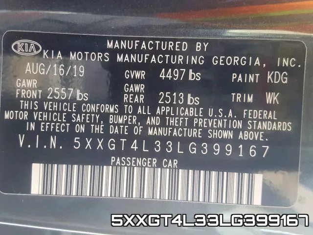 5XXGT4L33LG399167 фото 2