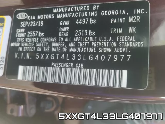 5XXGT4L33LG407977 фото 2