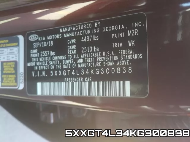 5XXGT4L34KG300838 фото 2