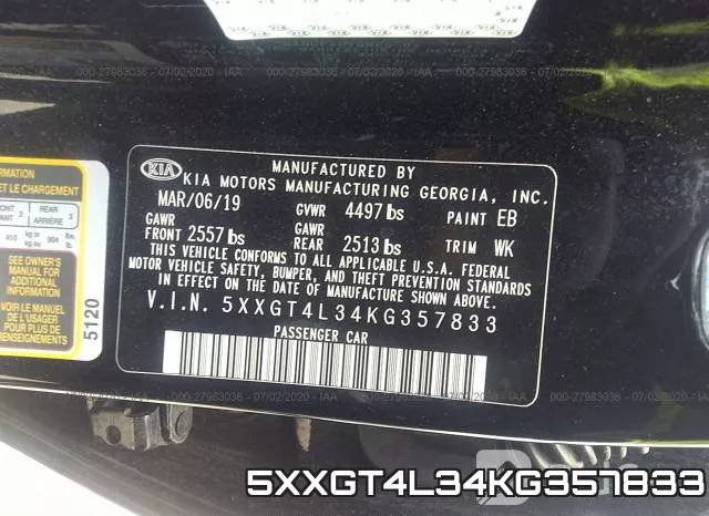 5XXGT4L34KG357833 фото 10
