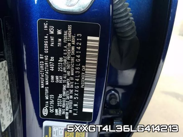 5XXGT4L36LG414213 фото 2