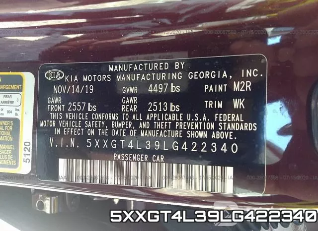 5XXGT4L39LG422340 фото 10