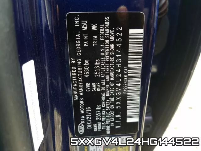 5XXGV4L24HG144522 фото 2