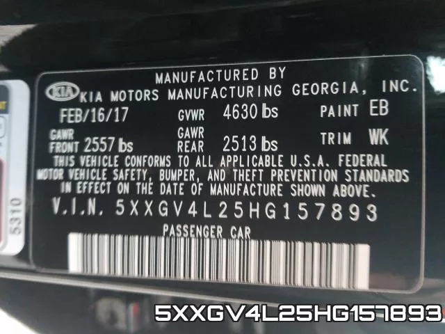 5XXGV4L25HG157893 фото 2