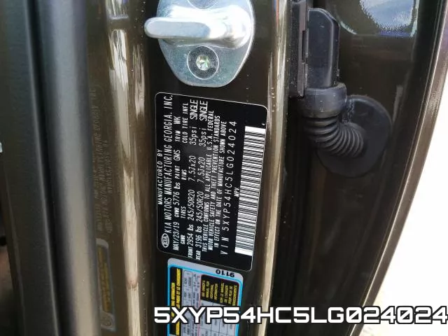 5XYP54HC5LG024024 фото 2