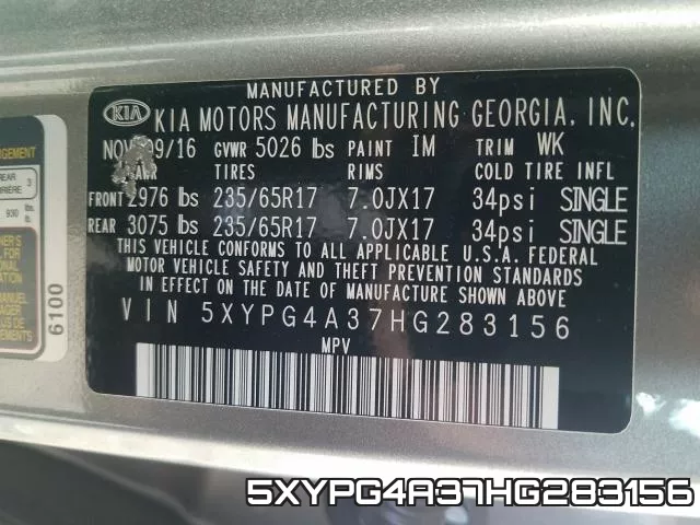 5XYPG4A37HG283156 фото 2