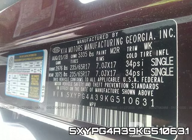 5XYPG4A39KG510631 фото 10