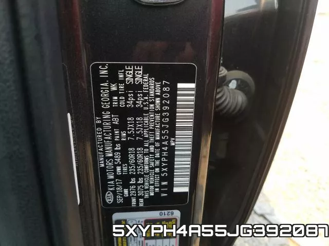 5XYPH4A55JG392087 фото 2