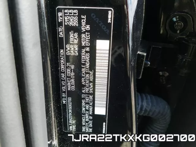 7JRA22TKXKG002700 фото 2