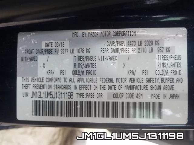 JM1GL1UM5J1311198 фото 2