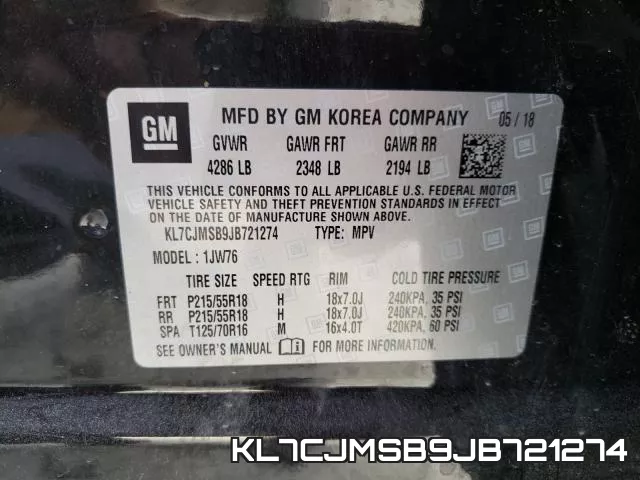 KL7CJMSB9JB721274 фото 2