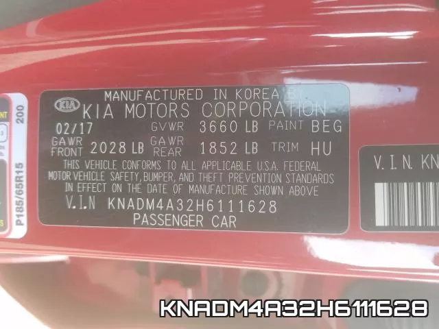 KNADM4A32H6111628 фото 2