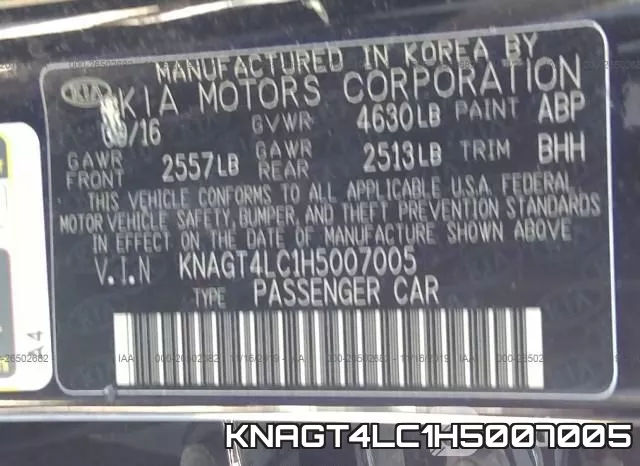 KNAGT4LC1H5007005 фото 10