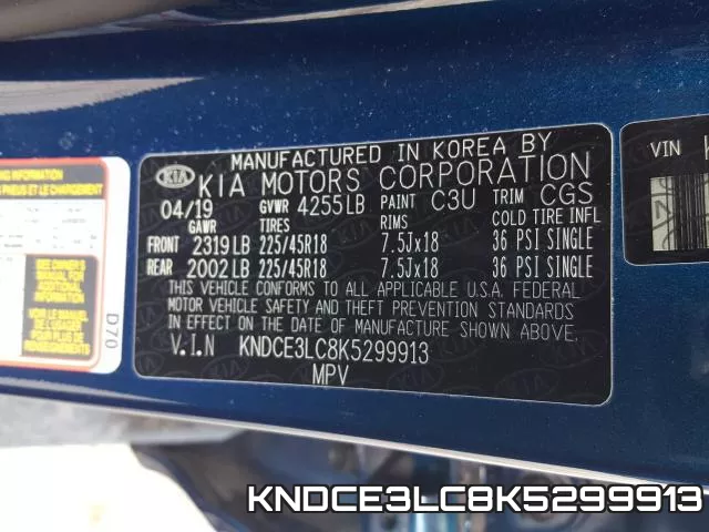 KNDCE3LC8K5299913 фото 2