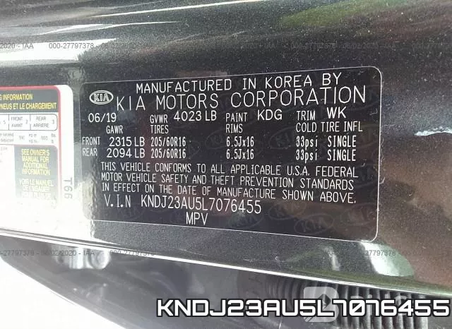 KNDJ23AU5L7076455 фото 10
