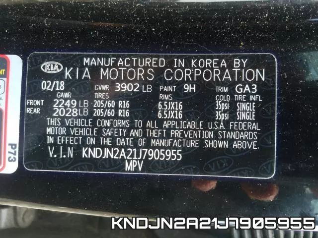 KNDJN2A21J7905955 фото 2
