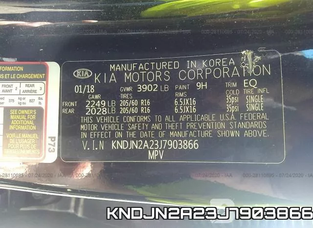 KNDJN2A23J7903866 фото 10