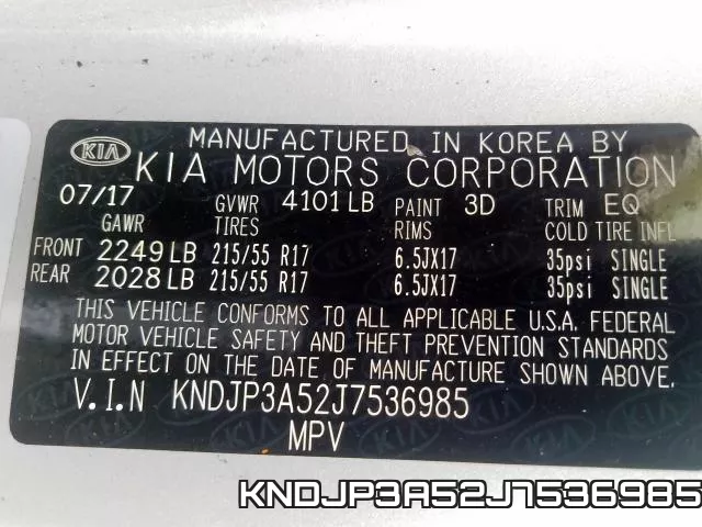 KNDJP3A52J7536985 фото 2