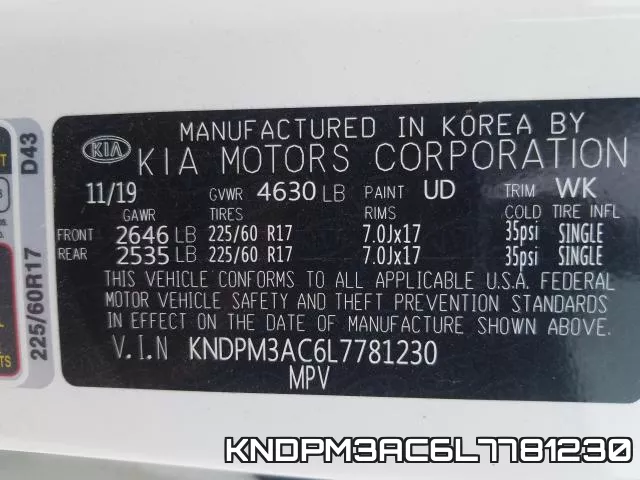 KNDPM3AC6L7781230 фото 2