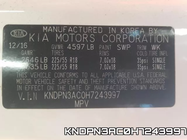 KNDPN3AC0H7243997 фото 2