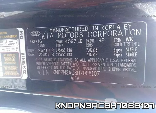 KNDPN3AC8H7068107 фото 10