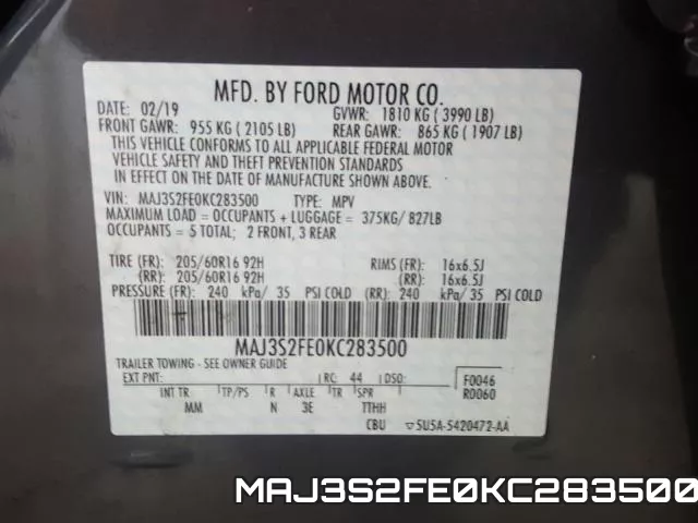 MAJ3S2FE0KC283500 фото 2