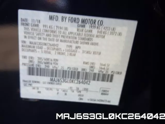 MAJ6S3GL0KC264042 фото 2
