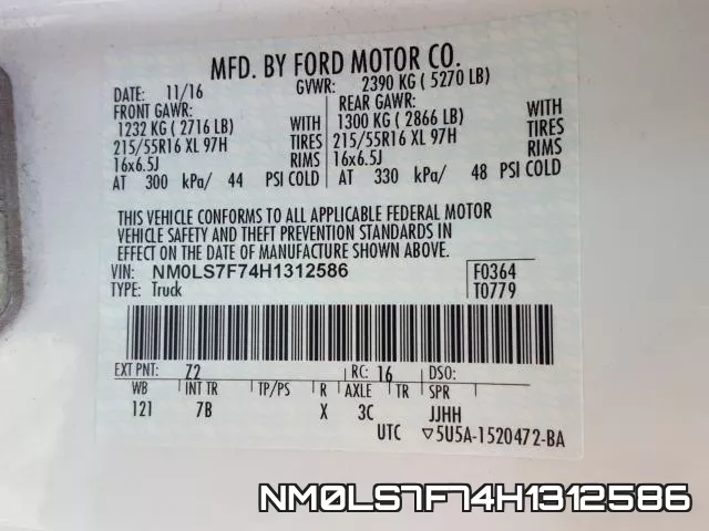 NM0LS7F74H1312586 фото 2