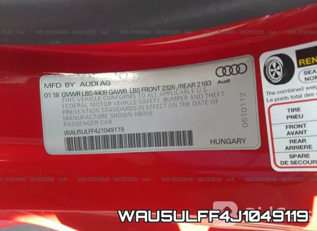 WAU5ULFF4J1049119 фото 10