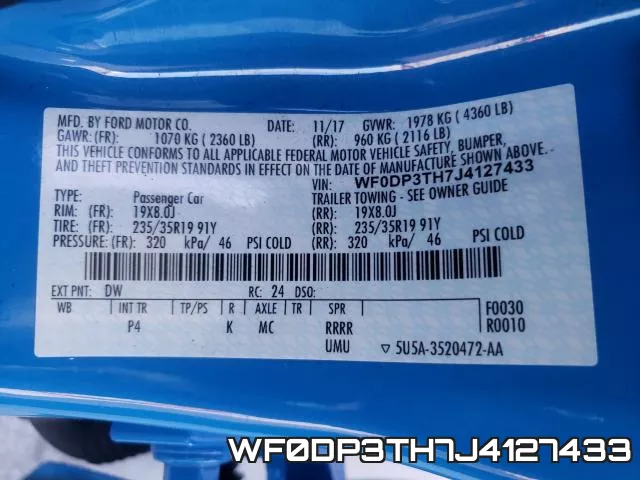 WF0DP3TH7J4127433 фото 2