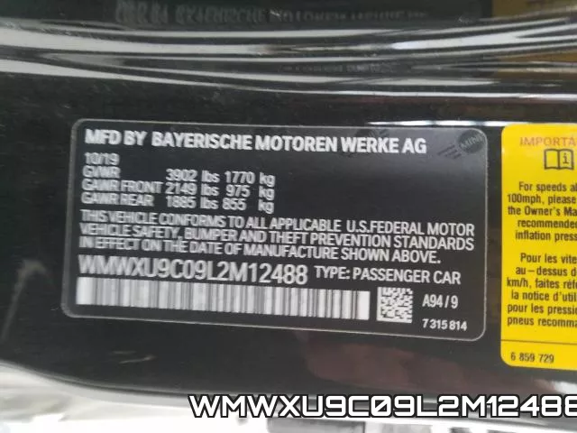 WMWXU9C09L2M12488 фото 2