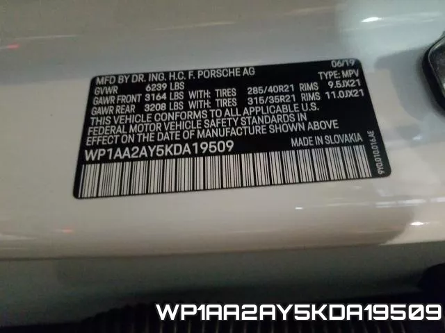 WP1AA2AY5KDA19509 фото 2