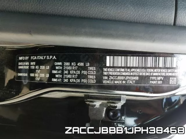 ZACCJBBB1JPH38468 фото 2