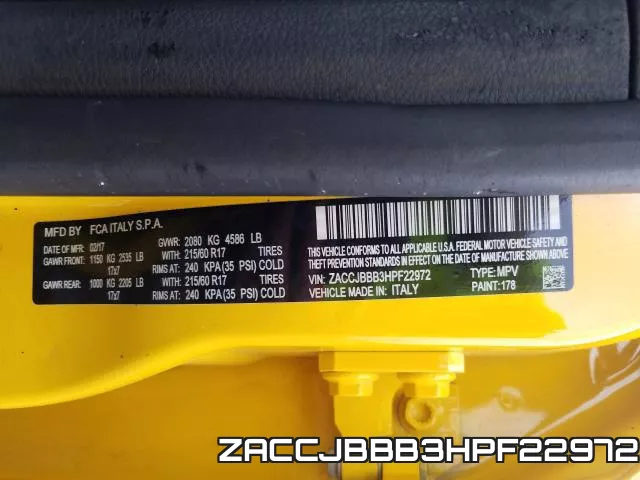 ZACCJBBB3HPF22972 фото 2