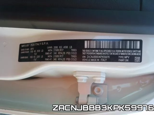 ZACNJBBB3KPK59976 фото 2