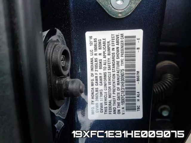 19XFC1E31HE009075 фото 2