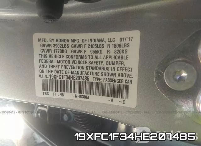 19XFC1F34HE207485 фото 10