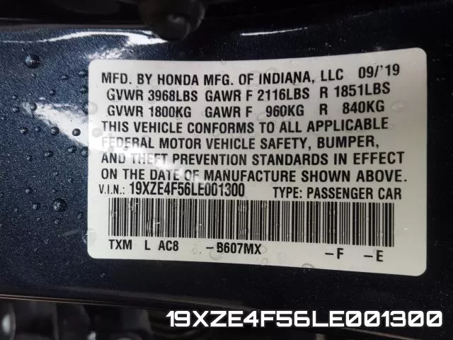 19XZE4F56LE001300 фото 2