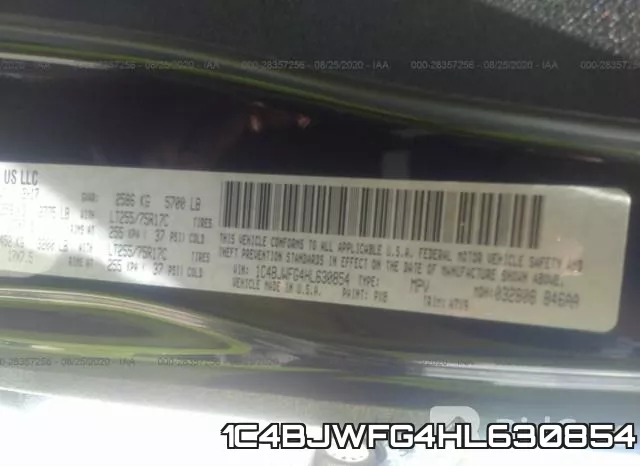 1C4BJWFG4HL630854 фото 10