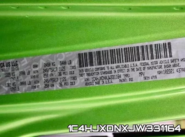 1C4HJXDNXJW331164 фото 2