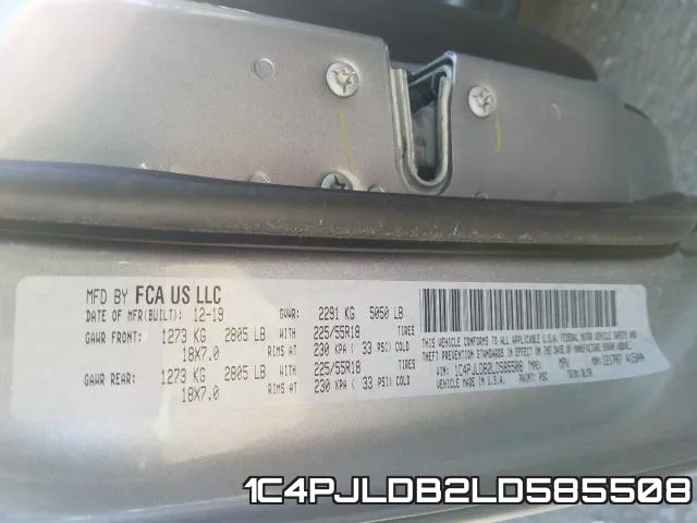 1C4PJLDB2LD585508 фото 2