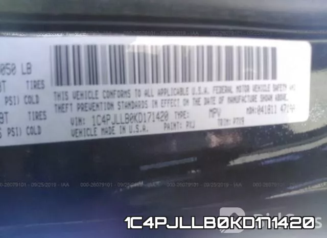 1C4PJLLB0KD171420 фото 10
