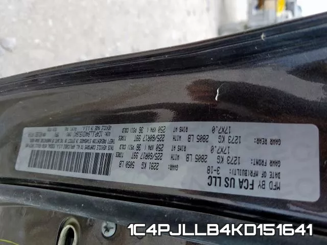 1C4PJLLB4KD151641 фото 2