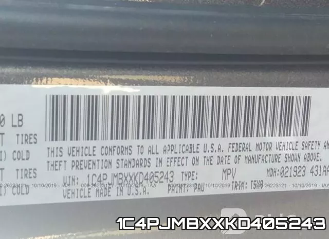 1C4PJMBXXKD405243 фото 10