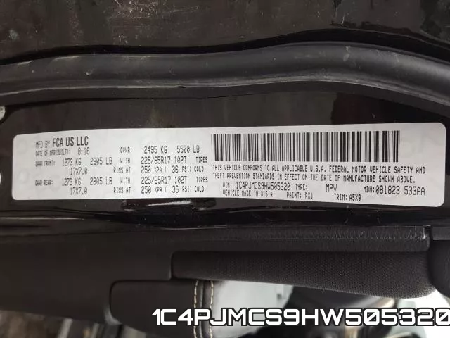 1C4PJMCS9HW505320 фото 2