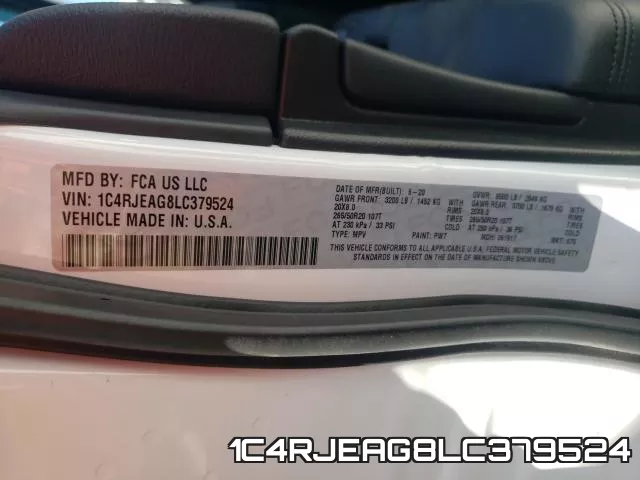 1C4RJEAG8LC379524 фото 2